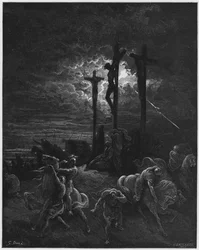 Gustave Dore Biblia: A sötétség a keresztre feszítéskor